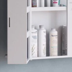 Armoire à Pharmacie 53x53cm Gris Métal -Salle De Bain Meubles 0187b1aa1a664e05895d3e05e988d42c