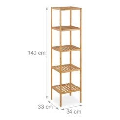 Étagère Salle De Bain Bambou 5 Niveaux -Salle De Bain Meubles 02c4dbbc72e94d47a68978a4f35aa087