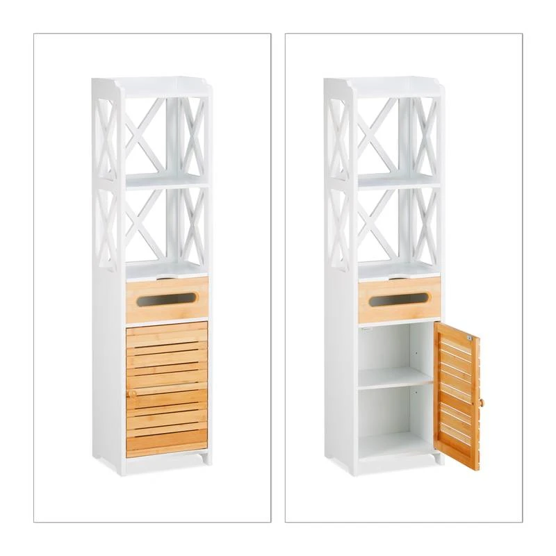 Étagère De Salle De Bain MDF Et Bambou 7 Étagère De Salle De Bain MDF Et Bambou – Image 5