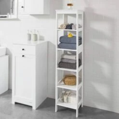 Etagère De Salle De Bain BZR14-W -Salle De Bain Meubles 0771ca876b0743f0ab1416034e812215