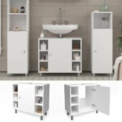 Meuble Sous-lavabo Fynn Blanc -Salle De Bain Meubles 0811e3f3dd314b41bde99c577b6c5e6a