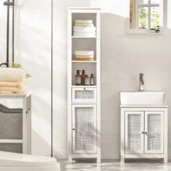 Meuble Colonne De Salle De Bain BZR36-W -Salle De Bain Meubles 0d8298c5a42240df9709f5574e0254dc