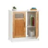 Meuble Dessous De Lavabo Portes Bambou