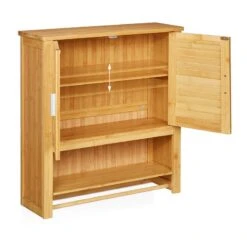 Armoire Salle De Bain LAMELL Bambou -Salle De Bain Meubles 0f1c6aba5a424ab780efcd2ee07709d8