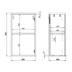 Meuble Haut Pescara -Salle De Bain Meubles 1000191986 191107 09520100031 SKETCH DETAILS P000000001000191986 sketch