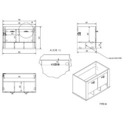 Meuble Avec Vasque Lewk II -Salle De Bain Meubles 1000281712 210728 08082600114 SKETCH DETAILS P000000001000281712 sketch
