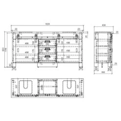 Meuble Avec Double Vasque Shutter -Salle De Bain Meubles 1000348703 220505 501 SKETCH DETAILS P000000001000348703 sketch