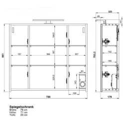 Armoire De Toilette Yonkers -Salle De Bain Meubles 1000353386 220524 500 SKETCH DETAILS P000000001000353386 sketch