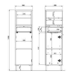 Armoire Midi Loria 34 Cm -Salle De Bain Meubles 1000372694 230315 500 SKETCH DETAILS P000000001000372694 sketch