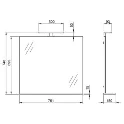Salle De Bain Loria - 2 éléments -Salle De Bain Meubles 1000372697 230315 501 SKETCH DETAILS P000000001000372697 sketch
