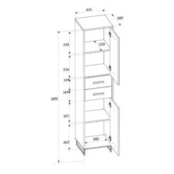 Colonne De Salle De Bain Ariana -Salle De Bain Meubles 1000378175 230322 500 SKETCH DETAILS P000000001000378175 sketch