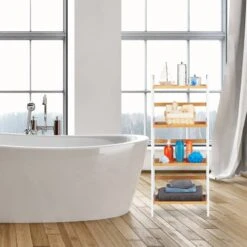 Etagère De Bain En Bambou Blanche -Salle De Bain Meubles 15c23f9d3a9b40d5bca928dae865290e