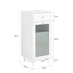 Armoire à Linge BZR116-W -Salle De Bain Meubles 1e8619c746404d959e68fa6c11516a5b