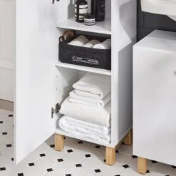 Colonne Salle De Bain BZR91-W -Salle De Bain Meubles 2080ab8bcb8c4328a5c3044b2c3f4898