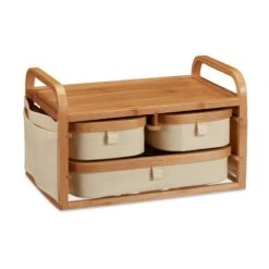 Commode Mini En Bambou 3 Casiers SDB -Salle De Bain Meubles 224721afdddb4c22983d0e98d6319ba6