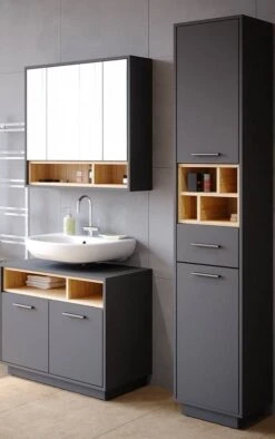 Salle De Bain Beatrice Anthracite(3 él.)