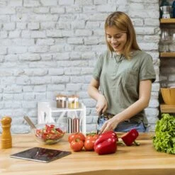 Petite Armoire étagère 5 Niveaux -Salle De Bain Meubles 23a71b9ba90f40cc93b324bbf9324946