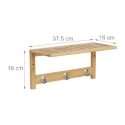 Étagère Murale Avec Patères -Salle De Bain Meubles 241e4a6cb0a348c8ba0daf102433451d