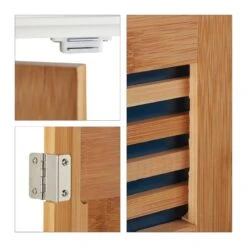 Meuble Dessous De Lavabo Portes Bambou -Salle De Bain Meubles 2488d27b47ef44aaa783c81c59c58c88