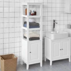 Meuble Colonne Salle De Bain FRG205-W -Salle De Bain Meubles 24e31846d2f240b0ae783660d8bbe342