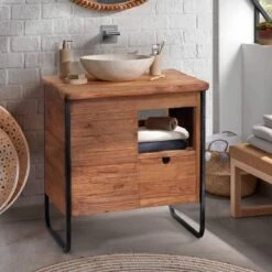 Azur - Petit Meuble Salle De Bain Indust -Salle De Bain Meubles 30894341a7cc434e91760ab7b3b9c42f