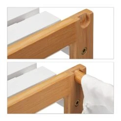 Étagère à 4 Niveaux Avec Panier à Linge -Salle De Bain Meubles 350c000c0df342cdaf01fa6117eea019