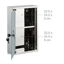Armoire à Pharmacie Inox Porte Verre -Salle De Bain Meubles 378a38d16011487b85d023759102277d