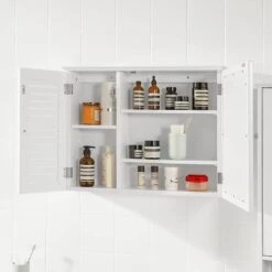 Armoire Haut Avec Miroir BZR55-DG -Salle De Bain Meubles 3d9facba6774427d8e243d3dce7672e7