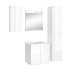 Salle De Bains Izan Blanc (4 éléments)