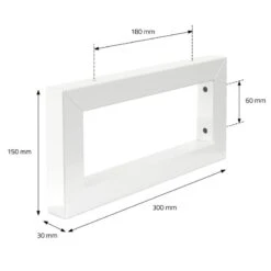 Console Murale 300x150x30mm Blanc -Salle De Bain Meubles 49d1d4dd45c24339a5e98897a18220df