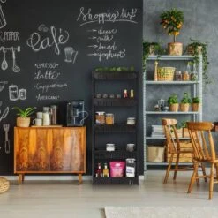 Étagère De Cuisine à Roulettes 5 Niveaux -Salle De Bain Meubles 4a1e3ff324ab4750b428c6d428189580