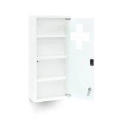 Armoire à Pharmacie Blanche Inox -Salle De Bain Meubles 4bf57b9002974ae6aa0da4a9ddc009d7