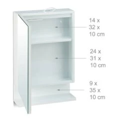 Armoire De Toilette 1Porte Miroir Prise -Salle De Bain Meubles 50fa50ba3fbe4d2d92da7078f1fe40cb