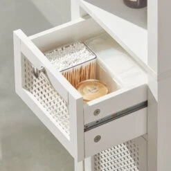 Meuble Colonne De Salle De Bain BZR36-W -Salle De Bain Meubles 51179ade6e2f4354b8a60871cbee6d61