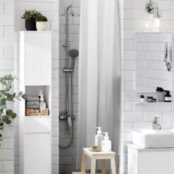 Colonne De Salle De Bain BZR109-W -Salle De Bain Meubles 5171cd1e73b348cea5082c3513001b87