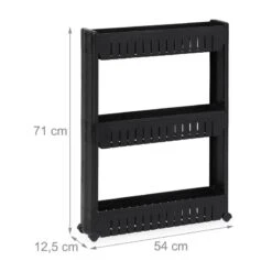 Étagère De Cuisine à Roulettes 3 Niveaux -Salle De Bain Meubles 56608a534442405c951351438cf33357