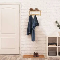 Étagère Murale Avec Patères -Salle De Bain Meubles 61ac7be1a5cf4d60b77ee9c23a2f244c