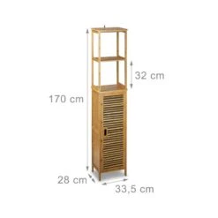 Armoire De Salle De Bain Bambou 5 étages -Salle De Bain Meubles 62771ceb055540269968c2f9f9e95daa