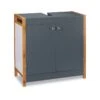 Placard Dessous De Lavabo Bambou Gris