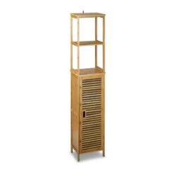 Armoire De Salle De Bain Bambou 5 étages