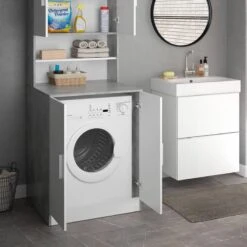 Meuble Machine à Laver Liana -Salle De Bain Meubles 6cc12c9d0a334256907d5803d07fd48d