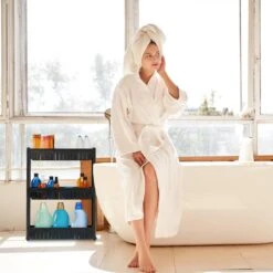 Étagère De Cuisine à Roulettes 3 Niveaux -Salle De Bain Meubles 73eeb2d17c2540dda21fd9dbb0f1c257