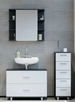 Salle De Bains Ilias Anthracite (3 él.)