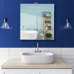 Placard De Salle De Bains à LED 2 Portes -Salle De Bain Meubles 7bfc3ef5ad1b4602bc63dcadf628d1b4