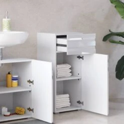 Chiffonnier Freddy Blanc Brillant -Salle De Bain Meubles 7c2ea7ac1b274e599ad059b219fc146f