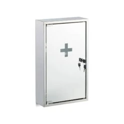 Armoire à Pharmacie Inox Porte Miroir