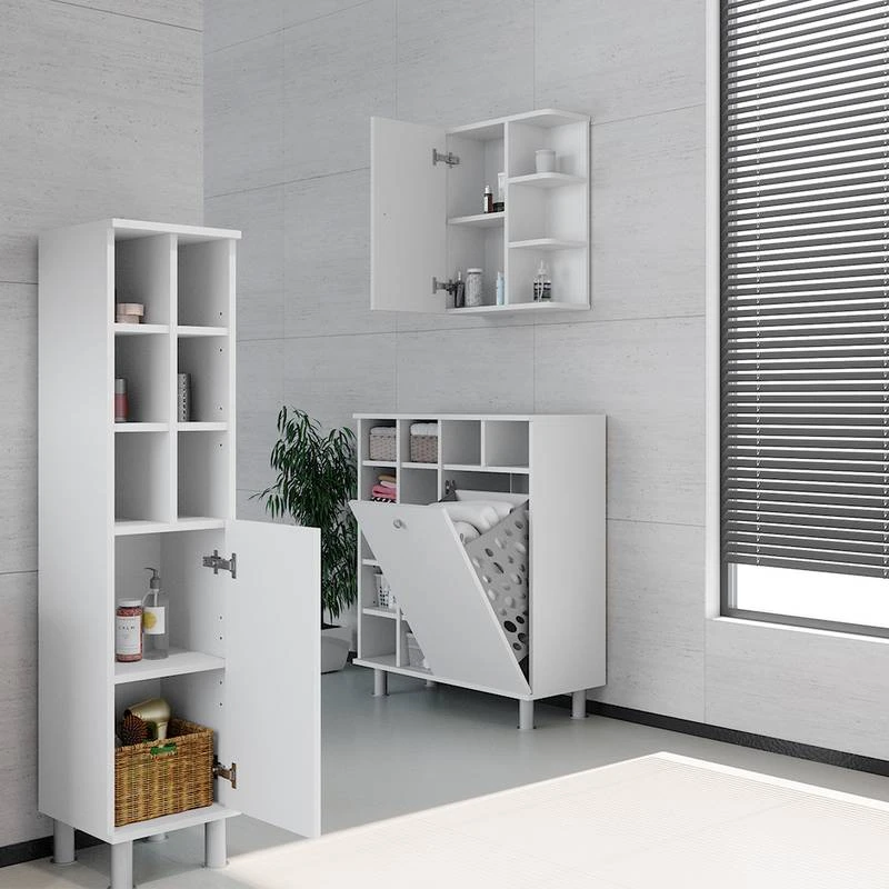 Armoire Suspendue Fynn Blanc 4 Armoire Suspendue Fynn Blanc – Image 2