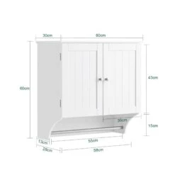 Meuble Haut De Salle De Bain BZR84-W -Salle De Bain Meubles 8a2800d55e624aa8b207f623ecafa2a8