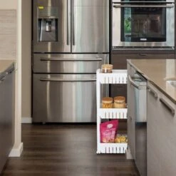 Étagère De Cuisine à Roulettes 3 Niveaux -Salle De Bain Meubles 8b2305c9b3844537b62a4df3093cf606