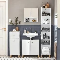 Colonne Salle De Bain BZR91-W -Salle De Bain Meubles 9152d7e9f5d742818ba4e5d4bb8863f4